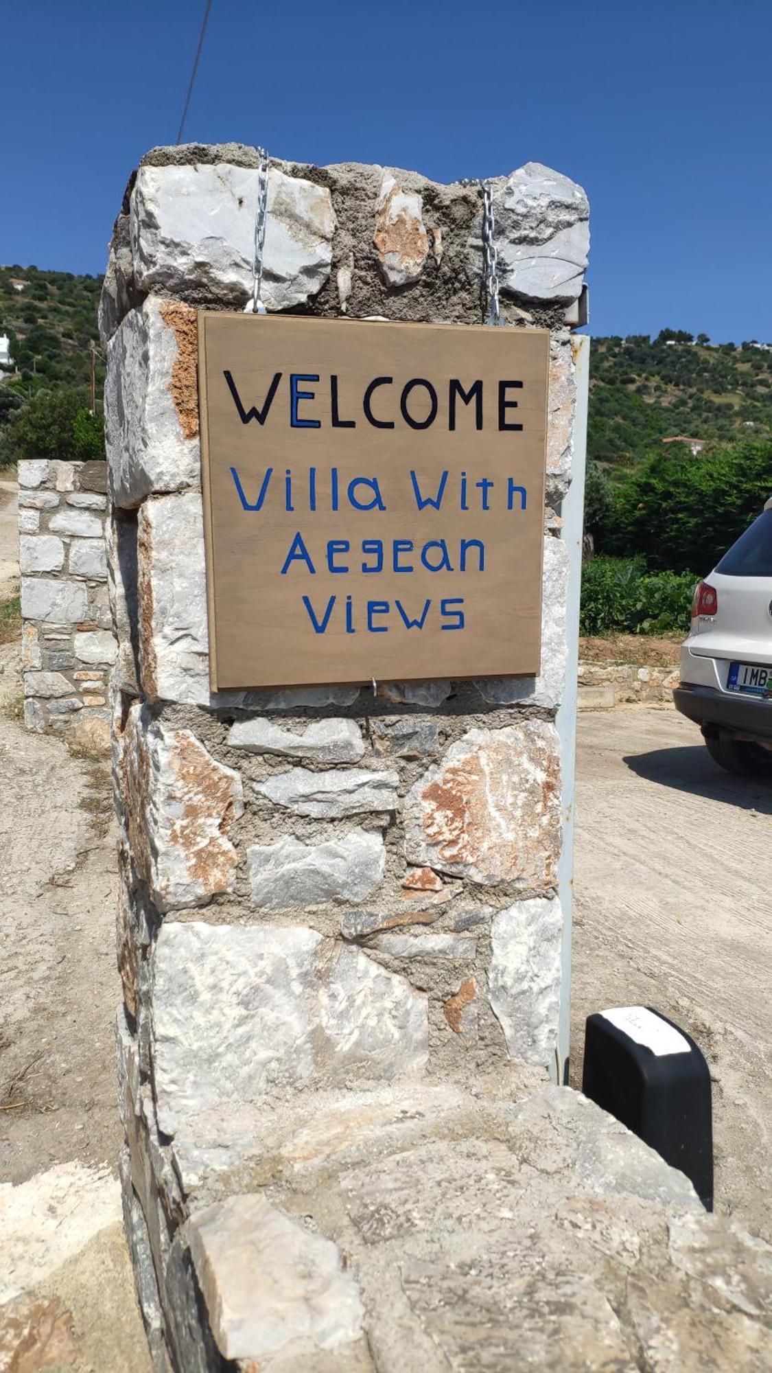 Villa With Aegean Views Akhladheri Exterior photo